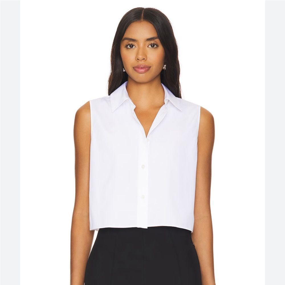 Theory classic crop shirt